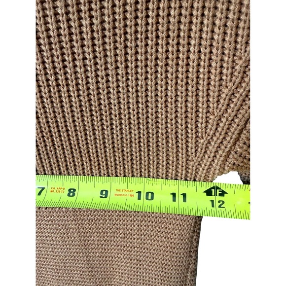 Staud Marylebone Sweater Dress XS – Camel‎ Knit Balloon Sleeve Ribbed Mini - Picture 5 of 8